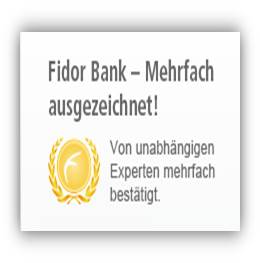 Fidor Bank_ausgezeichnet
